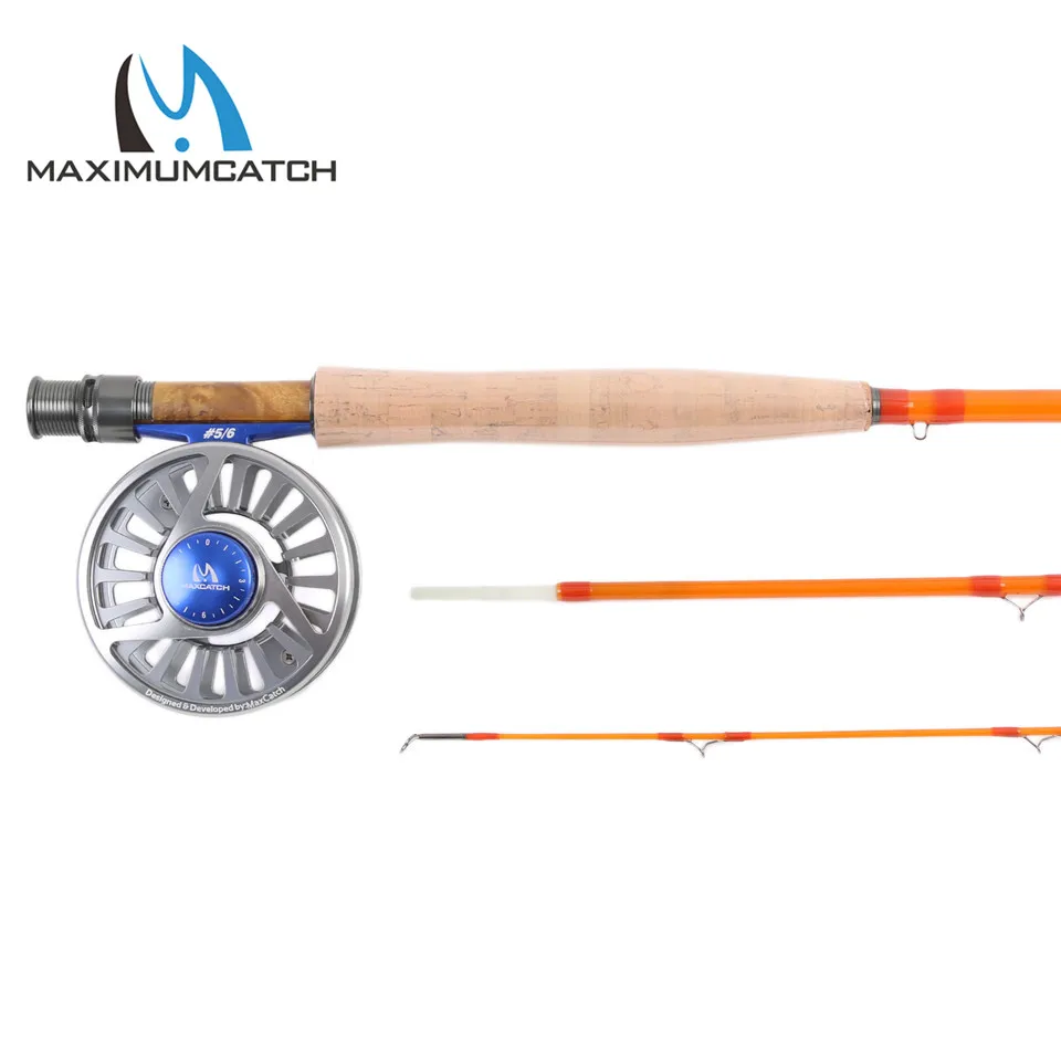 Maximumcatch 7/8/8.6FT 3-6wt прозрачная стеклосетка для Fly Удочка с Cordura трубки