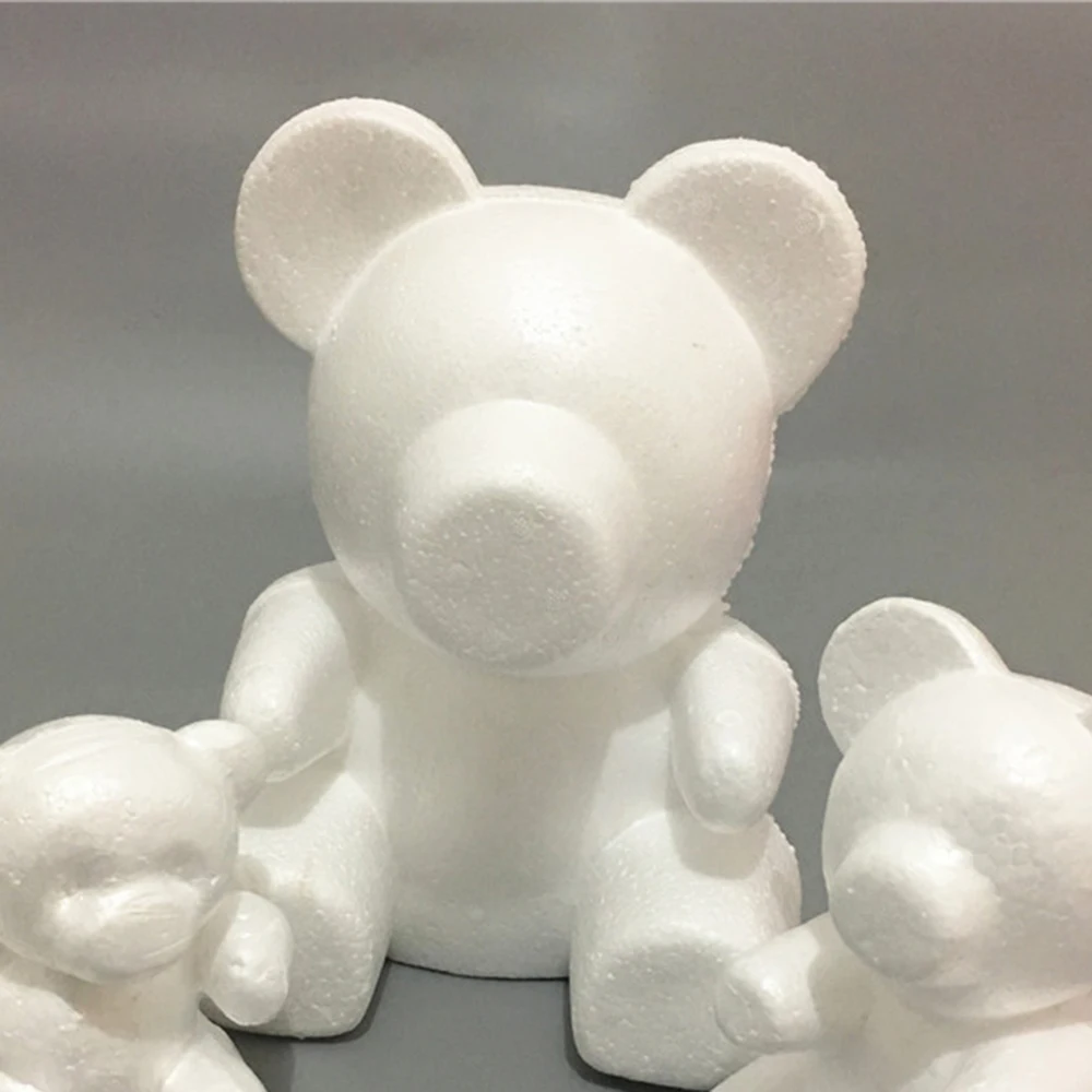 

35cm DIY White Foam Bear Polystyrene Styrofoam Modelling Craft Ball Creative Party Favors Birthday Mother's Valentine's Day Gift