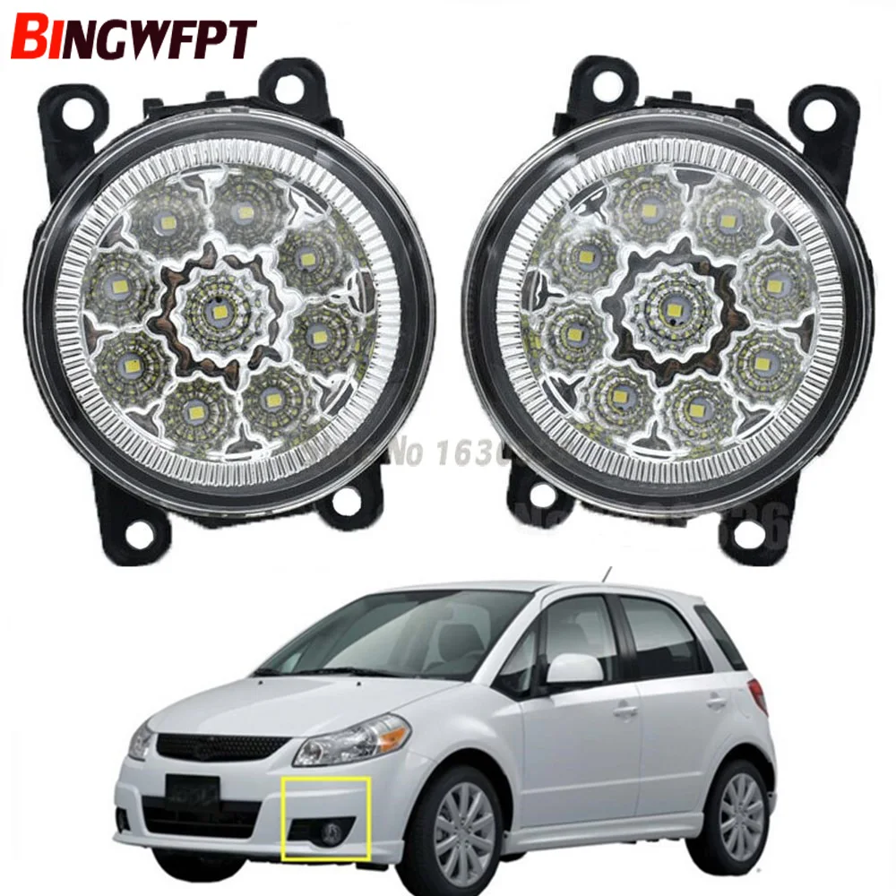 Светодиодный противотуманный светильник 2x для Suzuki SX4 (EY GY) 2006 2014 дневные ходовые