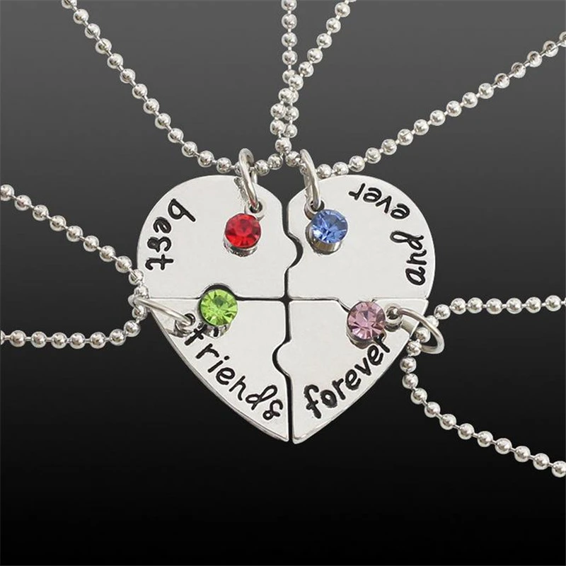 Collar de la mejor amiga de 4 unids/set, colgante moda mujer, joyería Bff, collar a juego, collar de la amistad, regalo|best friends forever necklace|friends forever necklacesnecklace best - AliExpress