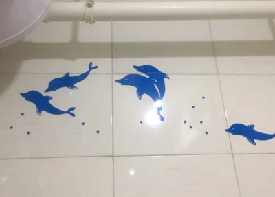 Дельфин теплый мультфильм детская комната Детский сад креативное зеркало 3d акриловая Настенная Наклейка ТВ диван фон украшение стены