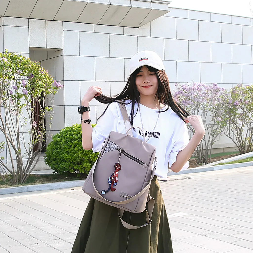  Qlng Women backpack Large Capacity Simple Stylish Waterproof Student Bag Backpack for famle - 4000016646185