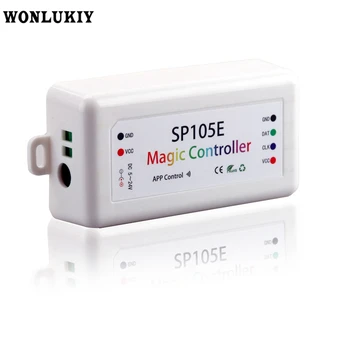 

SP105E Magic Controller DC5V-24V Bluetooth Controller WS2811 WS2812B SK6812 RGB/RGBW APA102 WS2801 Pixels Led Strip Controller