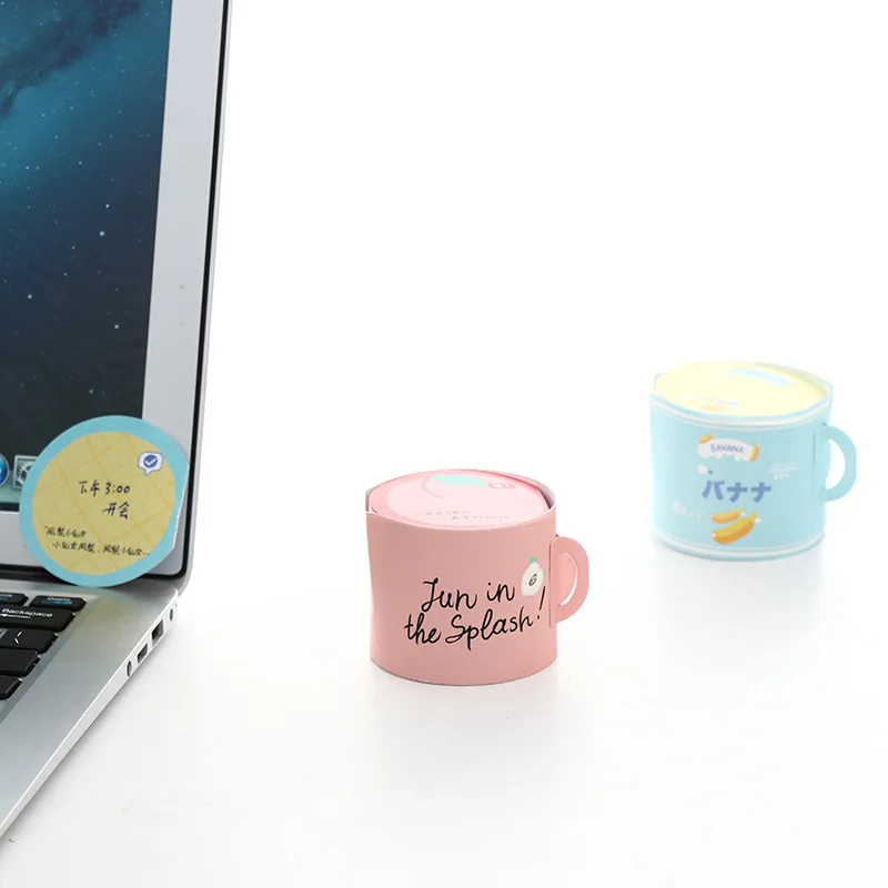 

400sheets/pc Kawaii Cute Coffee Cup Shape Memo Pad Diy Sticky Notes Sticky For Planner School Office Supplies Stationery