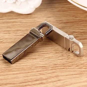 

Real Metal Hook Keychain USB Flash Drives Pendrive USB Flash Memory Card Mini Key Stick Disk Gifts Gift 8GB 16GB 32GB 64GB 2.0