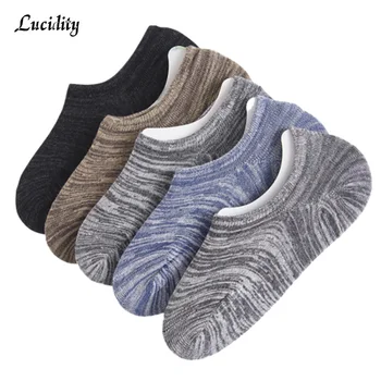 

Lucidity National Style Sock Men Cotton Slippers Short Ankle Socks Solid Color Breathable Soxs Socks Man 5pairs/lot =10pieces