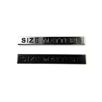 

100pcs/lot Free Shipping SIZE-MATTERS Emblem Badge Logo Nameplate