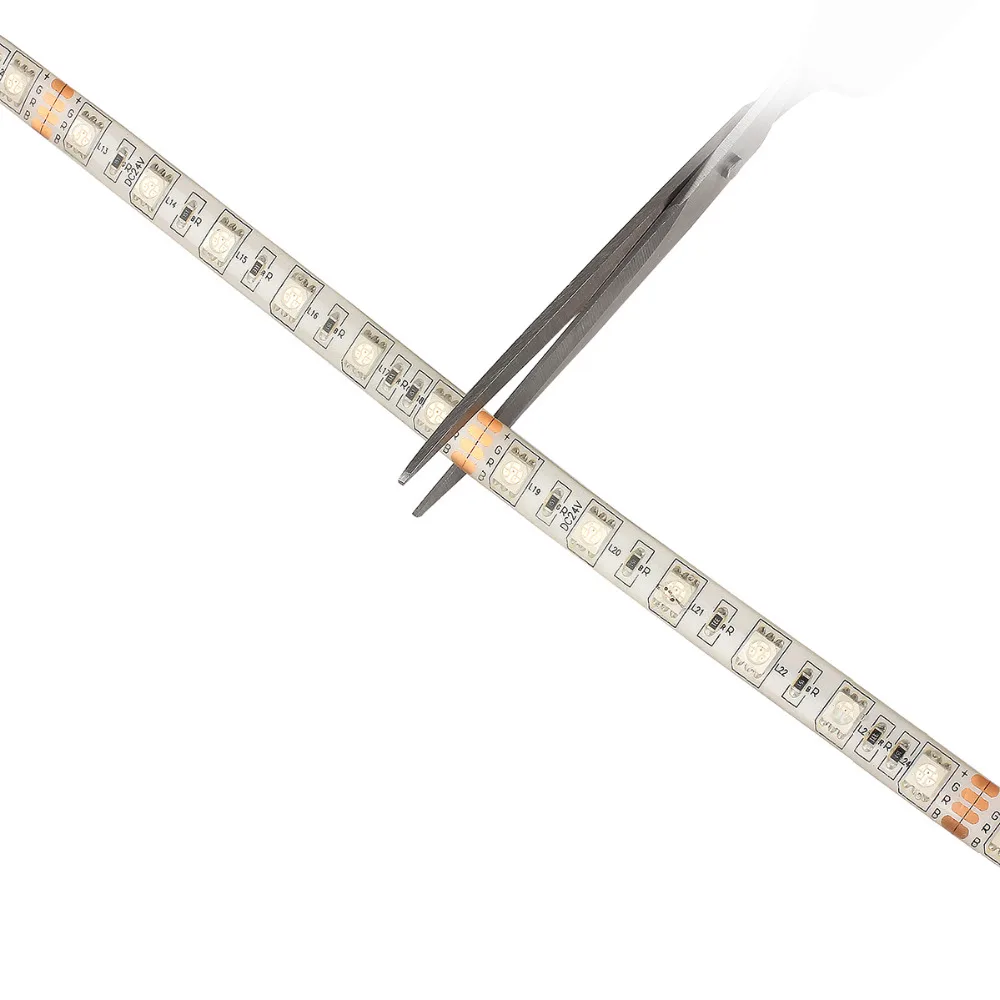 5050 SMD 20 Colors LED Strip Light Kit DC 24V 10M 600LEDs Waterproof Flexible RGB LED Lamp Band with IR Remote Controller Dimmer