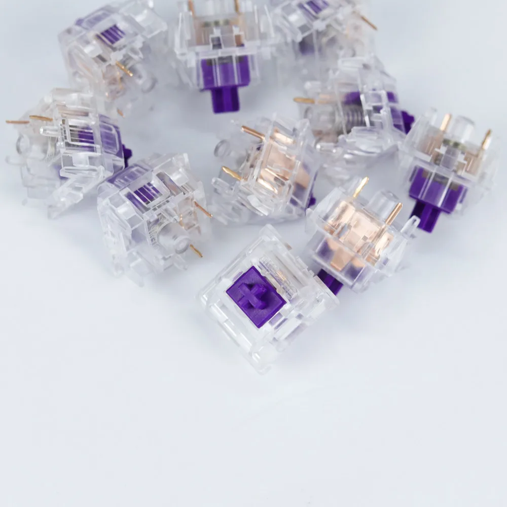 Outemu Ice V2 переключатели прозрачный корпус 5pin SMD OTM фиолетовый 62 г 68 Тактильные для