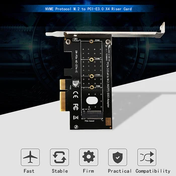 

For M.2 NVMe SSD NGFF TO PCIE 3.0 X4 adapter M Key interface card Full speed 6Gbps for XP941 SM951 PM951 A110 m6e SSD