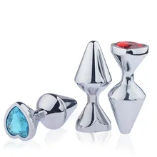 AUEXY Anal Plug Heart Shaped Base With Jewelry Multicolor Jewelry Butt Anal Sex Prostata Massage