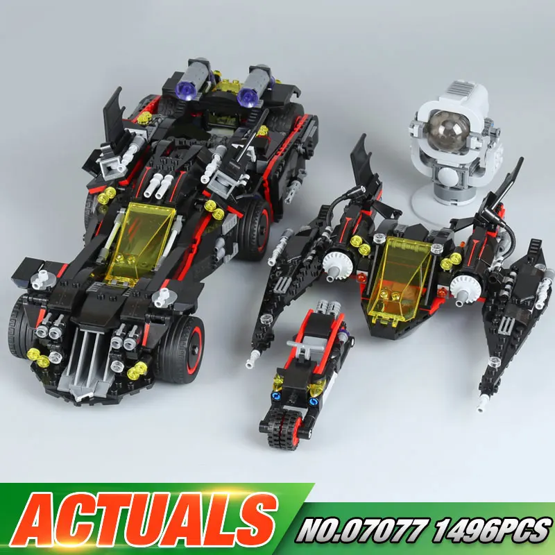 

07077 Batman Super Heros Toys The 70917 Ultimate Batmobile Set Educational Building Blocks Bricks Assembly Kids Toys Model Gift