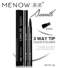 Menow eye makeup 3 way tips жидкая подводка для глаз карандаш для глаз водостойкая стойкая разглаживающая Черная Подводка для глаз Ручка быстросохнущая MN060