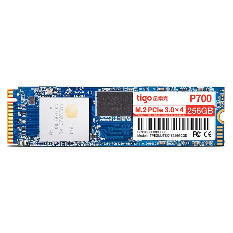 Vente Tigo 256 GB M.2 SSD NVMe 1.3 PCI e 3.0x4 Interne solide State Drive M2 2280 3D NAND Ordinateur Portable De Bureau PC P700