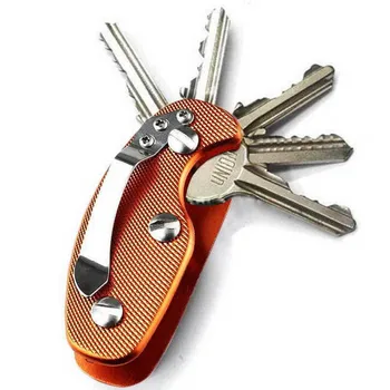 Key Holder Aluminum Alloy Keychain Flexible Key Holder Clip Aluminum Clip Keys Organizer Bag Wallet Folder useful aluminum casual alloy etc organizer home 6 key accessories keys folder holder outdoor key keychain clip