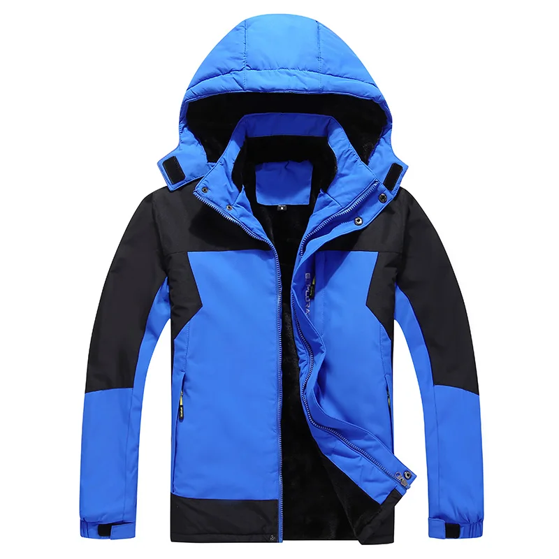 Мужская лыжная куртка размера плюс, водонепроницаемая, утолщенная, теплая, лыжная одежда для горных лыж, куртка для сноуборда, зимняя куртка, брендовая одежда