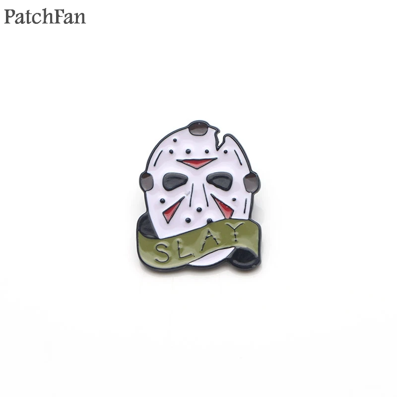 

Patchfan Friday the 13th Metal Zinc Enamel pins Trendy medal para backpack shirt clothes bag brooches badges for men women A1333