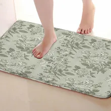 Цветочный стиль коврик для ванной комнаты, смешной Противоскользящий коврик для ванной, занавески для душа s аксессуары, соответствующие вашей душевой занавеске