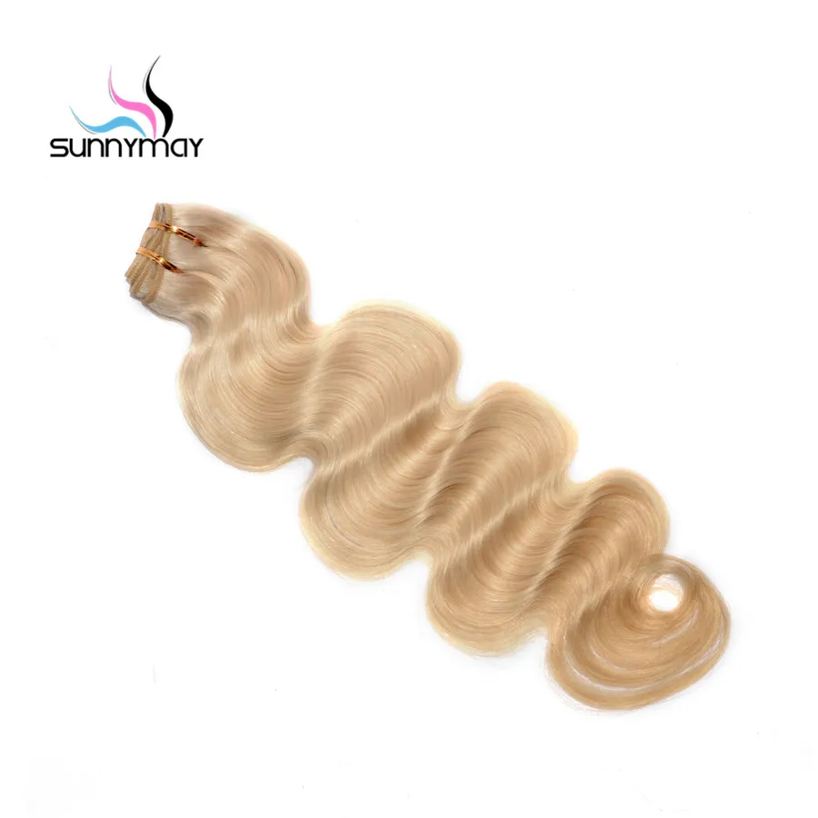 Sunnymay Body Wave Blonde Brazilian Remy Hair Weaving 613 Color Double Weft Human Hair Bundles Free Shipping brazilian-body-wave-hair-bundles