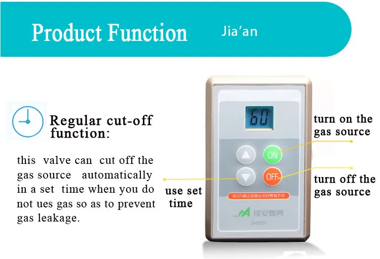 Кухня необходимо охранной сигнализации JA 8801 готовить таймер бытовых газовых предохранительный клапан утечки газа Беспроводной детектор для СНГ