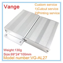 1 шт./лот экструдированный профиль металлический корпус 69*24*100 мм 6063-T5 алюминиевые ящики для инструментов diy для усилителя аппарата