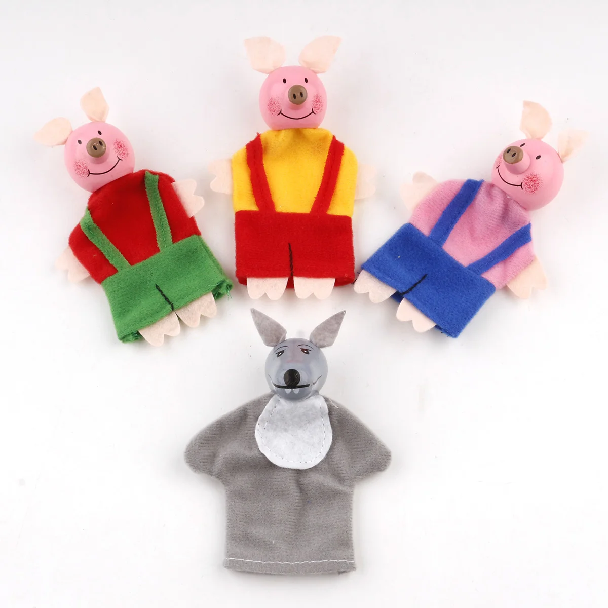 Hand Puppets Doll Animal for Kids Children Theater Baby Plush Toy Family Finger Puppets Set Cloth