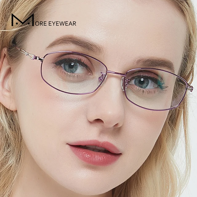 85340 Pure Titanium Prescription Glasses Optical For Women Light Weight