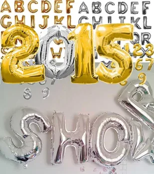 

Free 500pcs/lot Event party supplies 30" big Alphabet Letter Number Aluminum foil balloons Birthday party decoration wholesale
