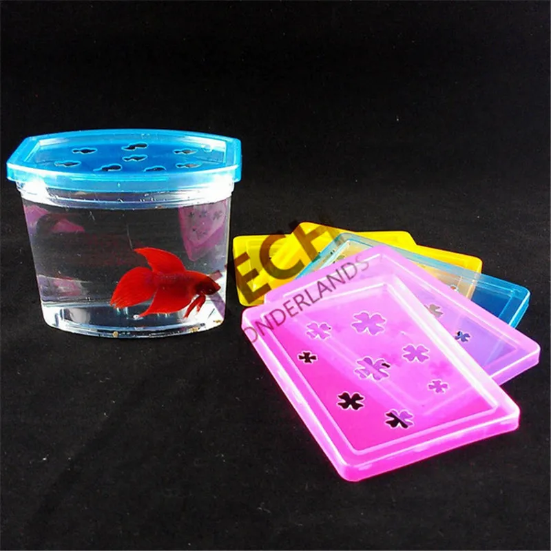 10*7,5*8,5 см, 10 шт., цветной прямоугольный аквариум Betta для аквариума(рыба в комплект не входит), Peceras Para Bettas