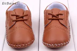 Новорожденных PU Обувь кожаная для девочек младенцев мальчик ручной стежок Обувь для младенцев Slip-On Обувь для малышей детская обувь одежда