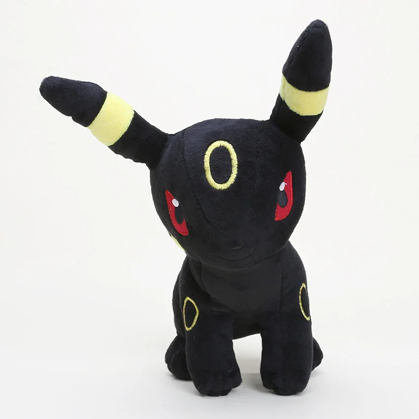 Аниме eevee плюшевые игрушки Espeon Mew Плюшевые Umbreon Jolteon flarion Glaceon Vaporeon Leafeon Umbreon Sylveon Мягкие плюшевые игрушки куклы - Цвет: 30cm black