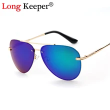 Long keeper sin montura gafas de sol de los hombres gafas de sol polarizadas lente oval mujeres del estilo gafas de sol gradiente eyewares gafas de sol mujer