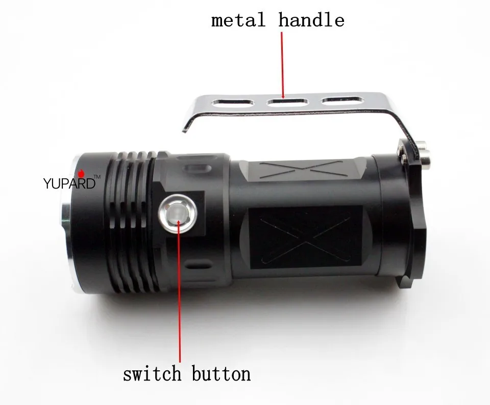 YUPARD 3* XM-L2 светодиодный T6 прожектор фонарик лампа свет 18650 батарея 5500 лм+ 4*2200 мАч 18650 батарея+ зарядное устройство