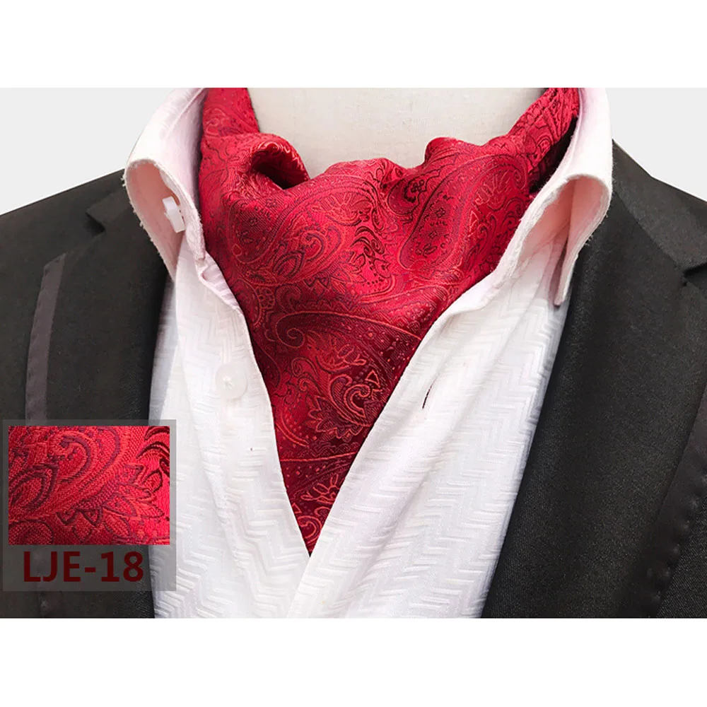 Мужские стильные шарфы с цветочным принтом Пейсли Cravat Ascot вечерние классические шейные платки на свадьбу HZTIE0307