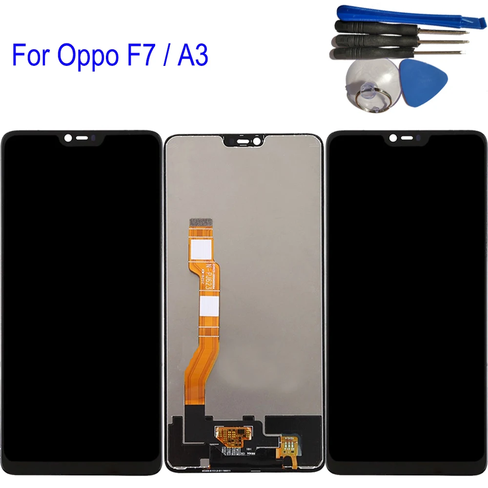 

Tested 6.23" For Oppo F7 LCD Display Touch Screen Digitizer Assembly Replacement For OPPO F7 Screen Repair+Tools