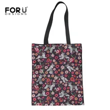 FORUDESIGNS/холщовые женские сумки для покупок с принтом овчарки, большие женские эко-сумки через плечо, сумки, многоразовые женские сумки для девочек