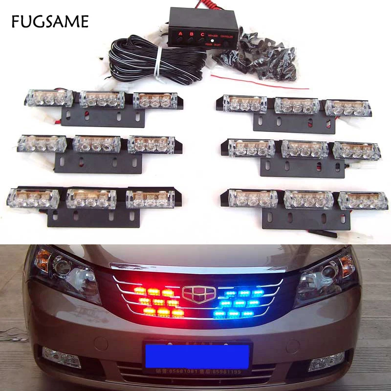 FUGSAME 54led красный синий белый зеленый Янтарный автомобиль грузовик светодиодная