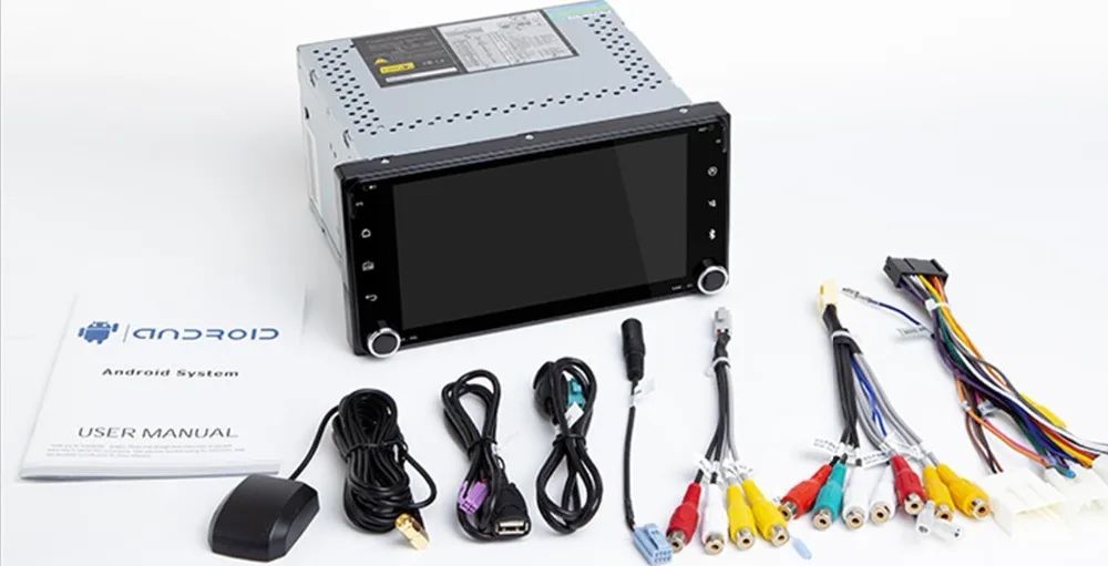 Top 7 inch QUAD Core 2+32G 3G/4G Android 8.1 2 DIN Car DVD GPS for Toyota Terios Old Corolla Camry Prado RAV4 Universal radio wifi 4