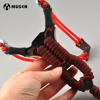 

New Double Slots Slingshot with 304 Stainless Steel Anti-curved Slingshot and Rubber Band for Hunting Shooting Outdoor Archery