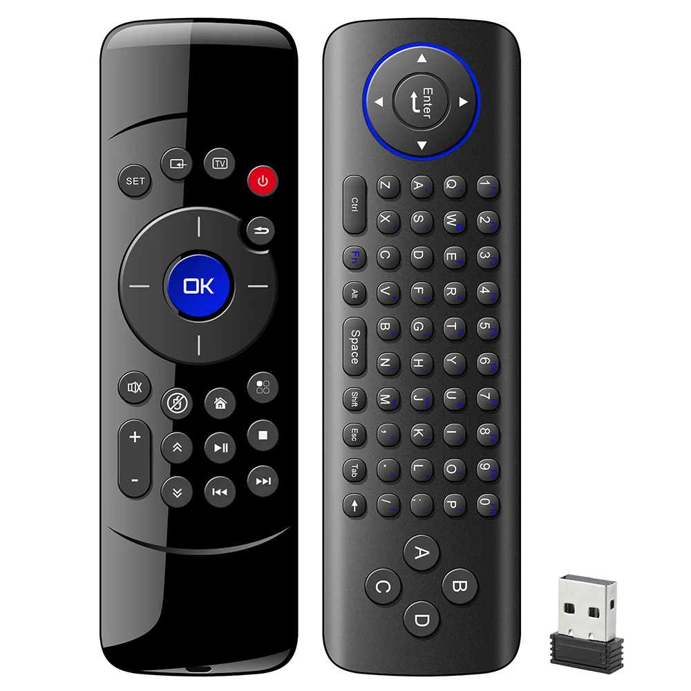 

Yakee C2 2.4GHz Air Mouse Wireless QWERTY Keyboard Remote Control 6-Axis Motion with IR Learning for Smart TV Android TV BOX PC