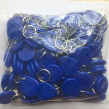 100 шт EM4100 ID карты брелок радио доступа Частотный датчик карта красный и синий, соответствующие 125 K RFID считыватель модуль