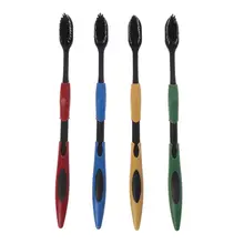 Самый дешевый! 4 шт бамбуковый уголь нано зубная щетка двойная ультра мягкая зубная щетка для ухода за полостью рта