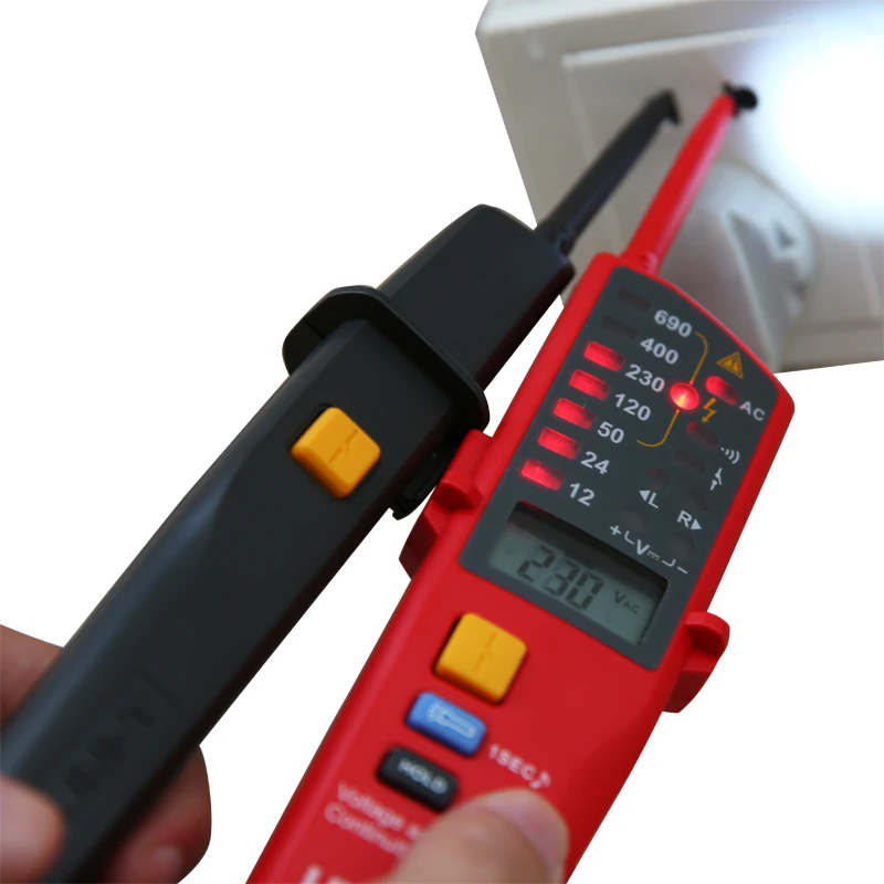 UNI T UT18C 0 ~ 690V AC DC проверка напряжения ers ЖК дисплей Автоматический диапазон IP65