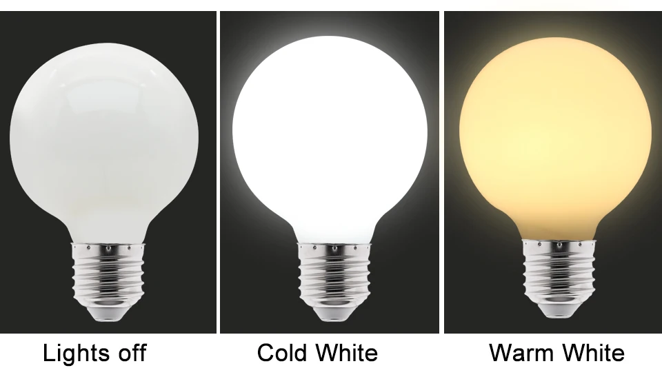 Светодиодный E27 лампочка переменного тока 220 В 110 в 85-265 в G80 G95 G125 ампула лампада светодиодный прожектор настольная лампа-бомбилья Холодный/теплый белый для дома