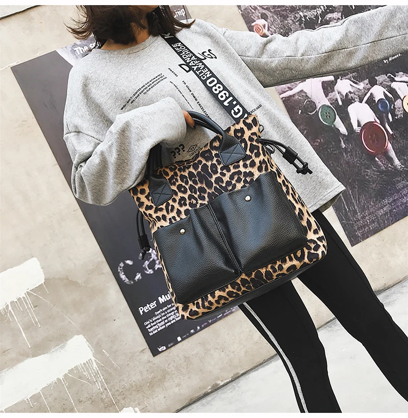 Toposhine, леопардовые женские сумки, новые модные женские сумки через плечо, леопардовые Популярные Двойные пакеты, женские сумки-мессенджеры для женщин