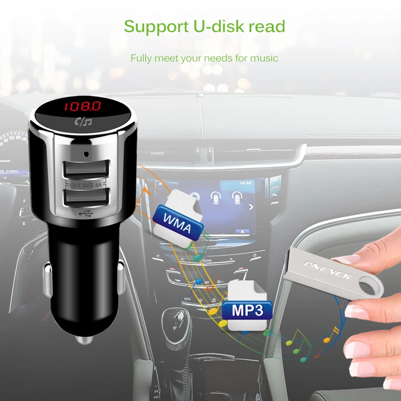 E2527 Bluetooth FM Transmitter Car Kit MP3 Player (2)