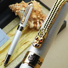 JINHAO 1000 Белый M перьевая ручка ДРАКОН сетка зажим