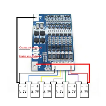 

6S 22.2V lithium battery protection board with a balance of 18650 lithium battery protection board 25.2V proof of overchar