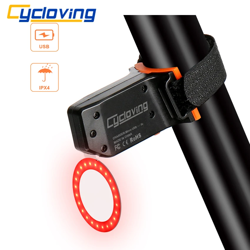 

Cycloving Bike Light Bicycle tail light 5modes waterproof IPX4 usb rechargeable Cycling Accessoires