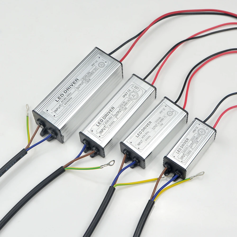 Адаптер для светодиодного драйвера трансформатор прожектора COB IP67 85-265 в до 24-38 10